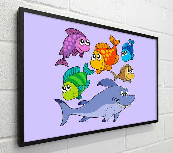 Shark And Fish Lilac