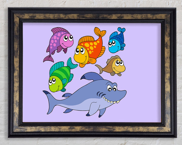 Shark And Fish Lilac