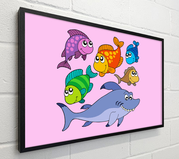 Shark And Fish Pink