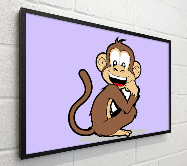 Sitting Monkey Smiling Lilac