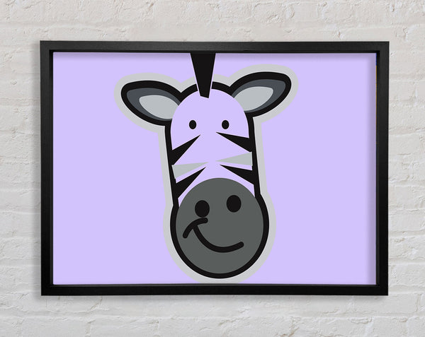 Lächelndes Zebragesicht Lila
