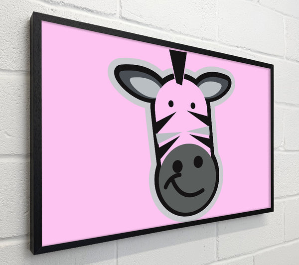 Smiling Zebra Face Pink