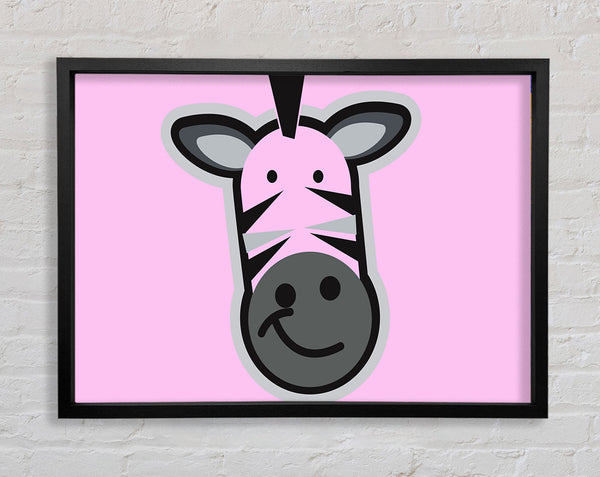 Lächelndes Zebragesicht in Rosa