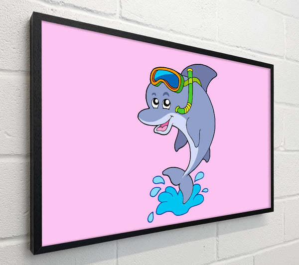 Snorkeling Dolphin Pink