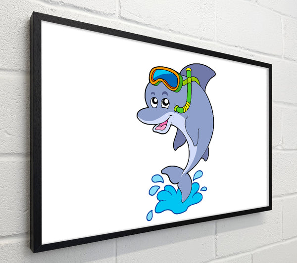 Snorkeling Dolphin White