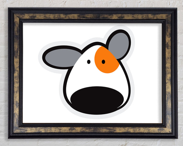 Spot The Dog White Framed Print