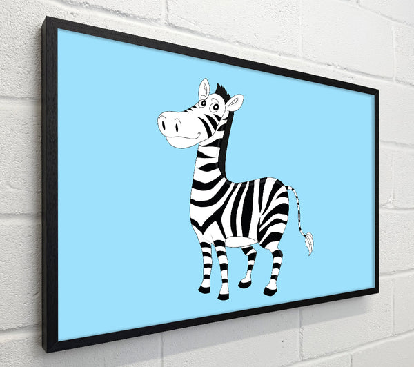 Standing Zebra Baby Blue