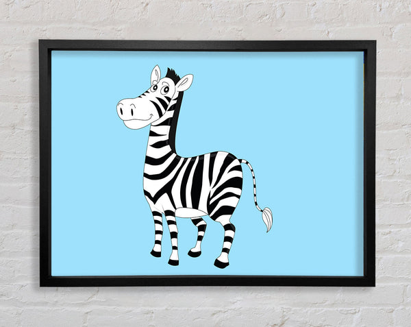 Stehendes Zebra Baby Blau