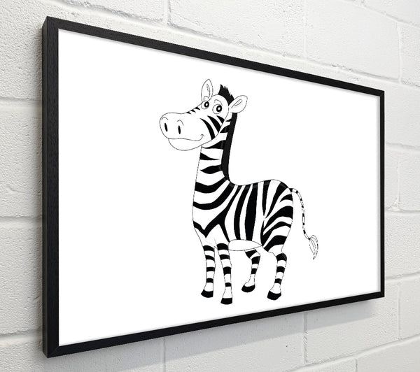Standing Zebra White
