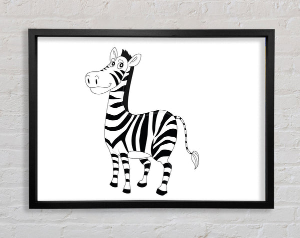 Stehendes Zebra Weiß