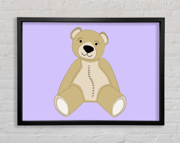 Teddy mit Aufnäher Lila