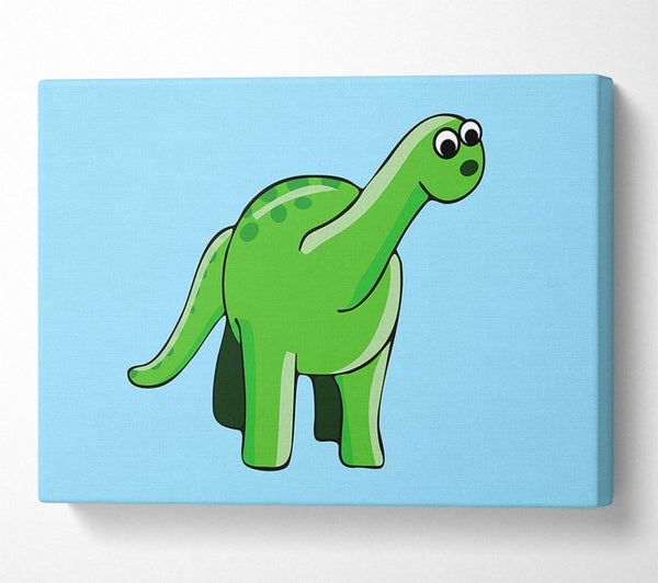  A Canvas Print of Suprised Dinosaur Baby Blue Canvas Art