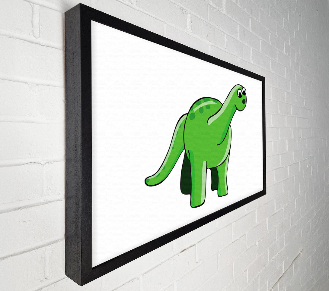  A Canvas Print of Suprised Dinosaur White Canvas Art