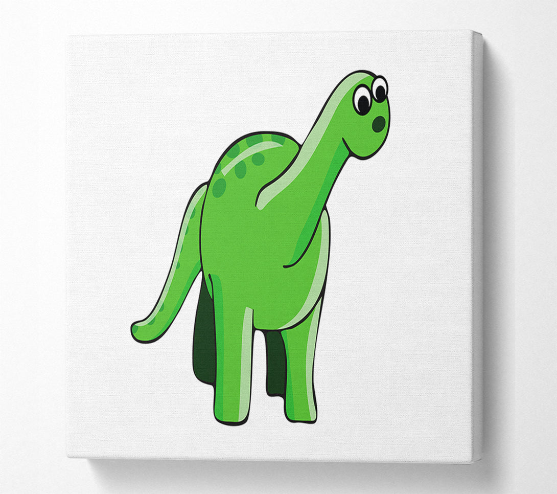  A Canvas Print of Suprised Dinosaur White Canvas Art