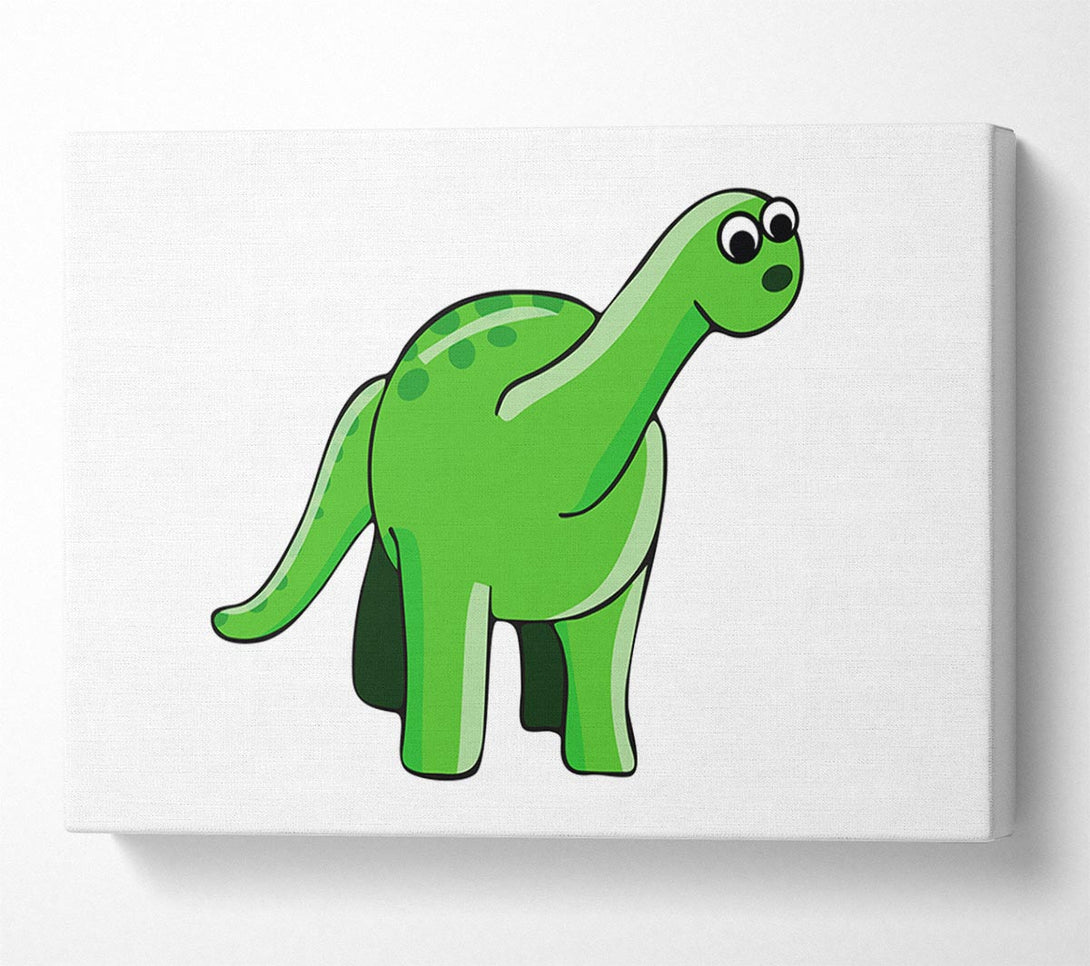  A Canvas Print of Suprised Dinosaur White Canvas Art