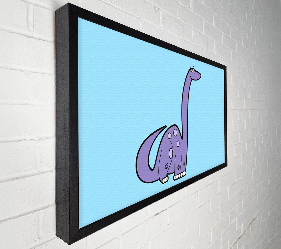  A Canvas Print of Tall Dinosaur Baby Blue Canvas Wall Art
