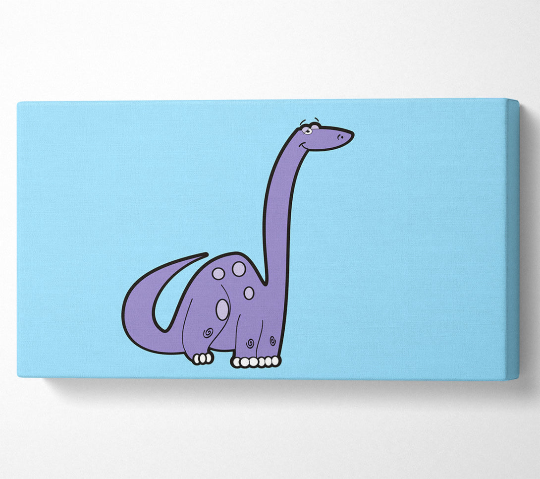  A Canvas Print of Tall Dinosaur Baby Blue Canvas Wall Art