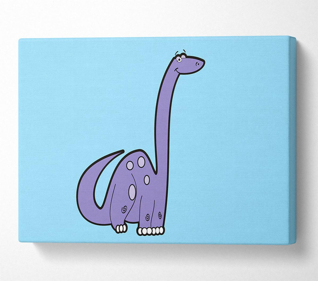  A Canvas Print of Tall Dinosaur Baby Blue Canvas Wall Art