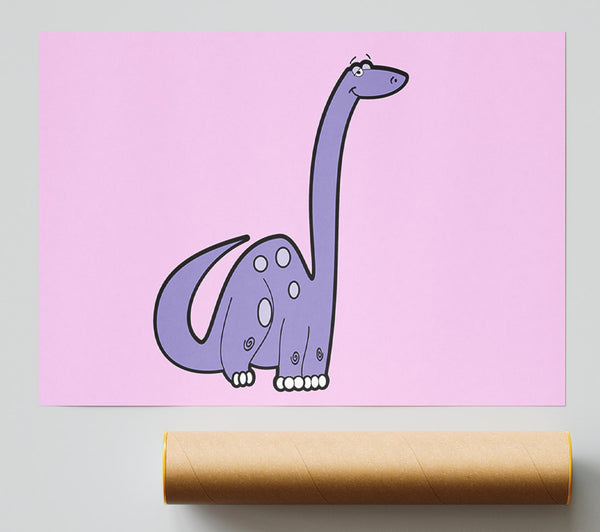 Tall Dinosaur Pink Print