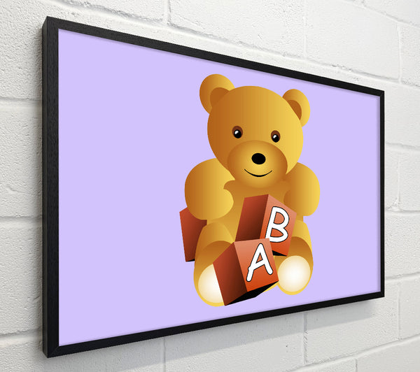 Teddy Bear Alphabet Blocks Lilac