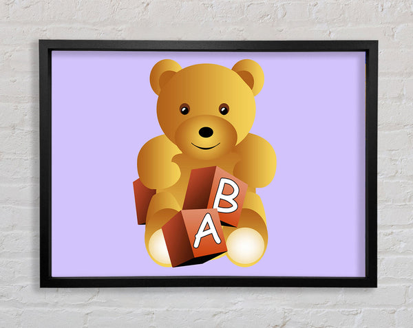 Teddy Bear Alphabet Blocks Lilac