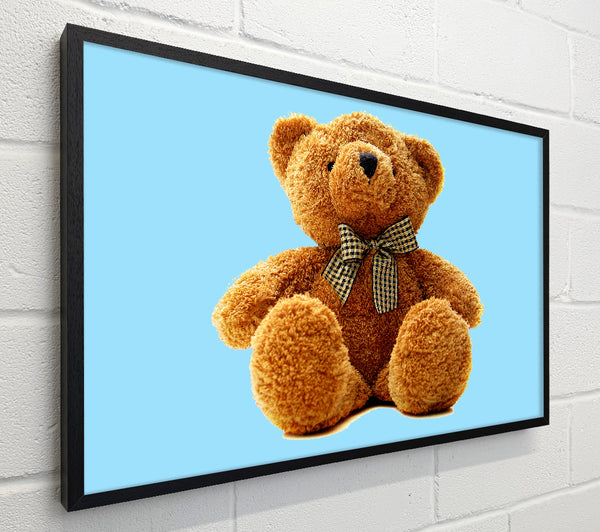Teddy Bear Bow Baby Blue