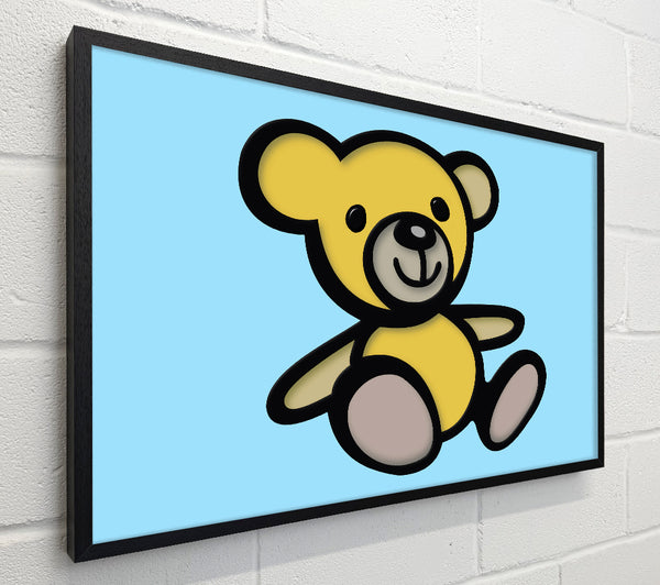 Teddy Bear Cartoon Baby Blue