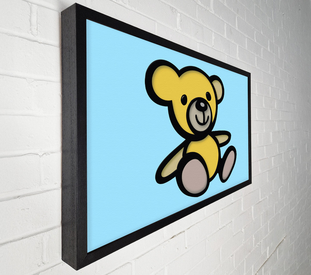  A Canvas Print of Teddy Bear Cartoon Baby Blue Canvas Art