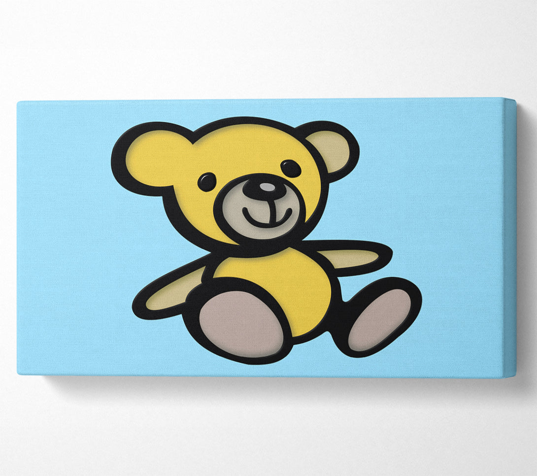  A Canvas Print of Teddy Bear Cartoon Baby Blue Canvas Art