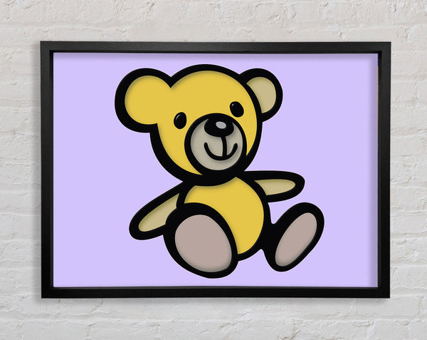 Teddybär Cartoon Lila 