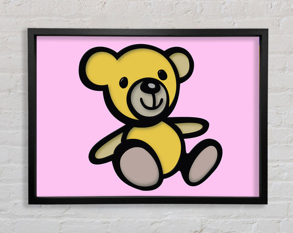 Teddybär, Karikatur, Rosa 