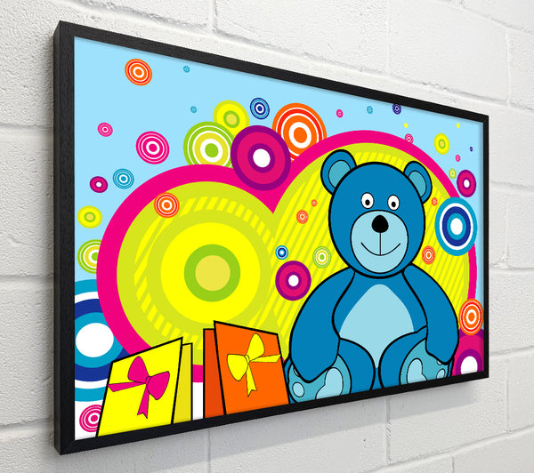 Teddy Bear Circles Baby Blue
