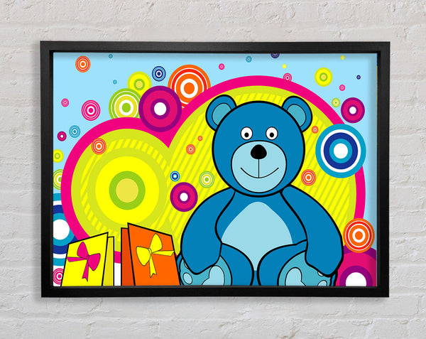 Teddy Bear Circles Baby Blue