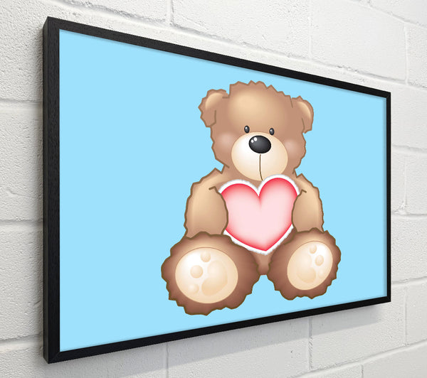 Teddy Bear Love Heart Baby Blue
