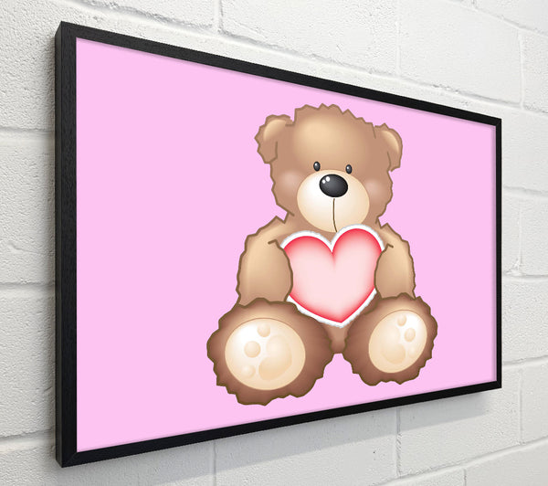 Teddy Bear Love Heart Pink