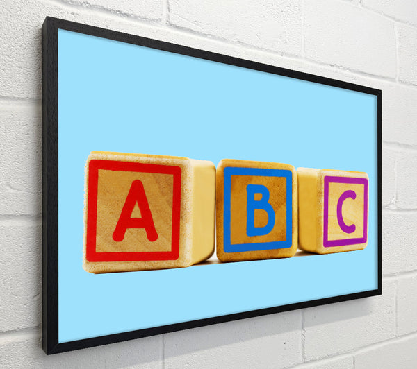 Three Alphabet Blocks Baby Blue