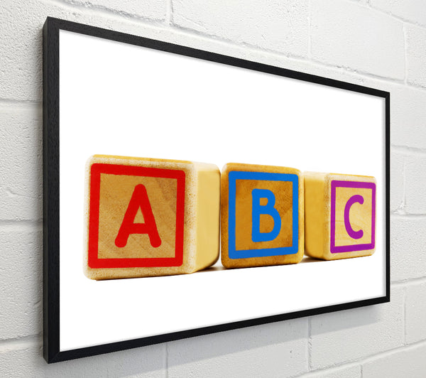 Three Alphabet Blocks White