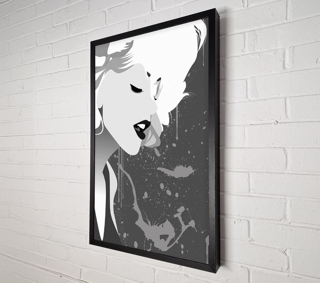 A Canvas Print of Angel Face Grey Canvas Wall Art