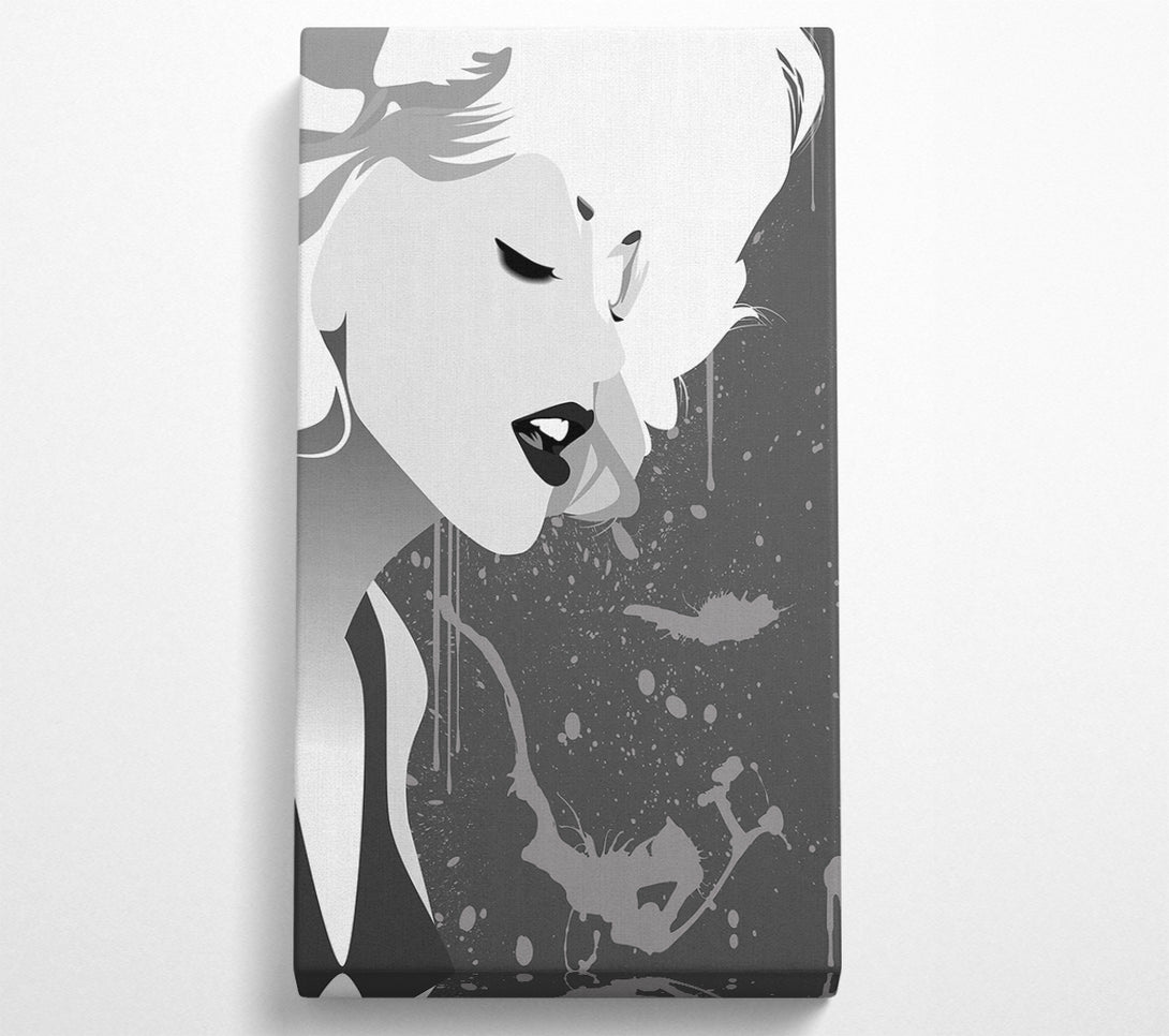  A Canvas Print of Angel Face Grey Canvas Wall Art