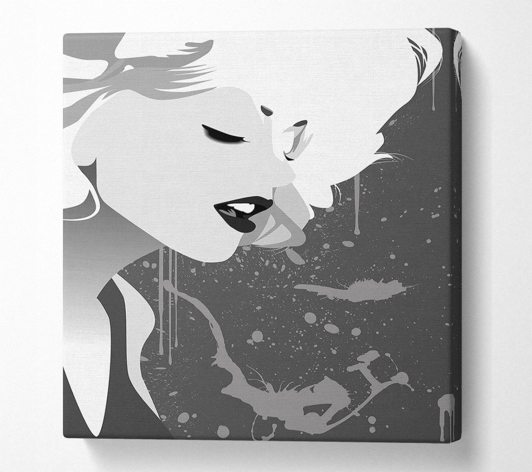  A Canvas Print of Angel Face Grey Canvas Wall Art