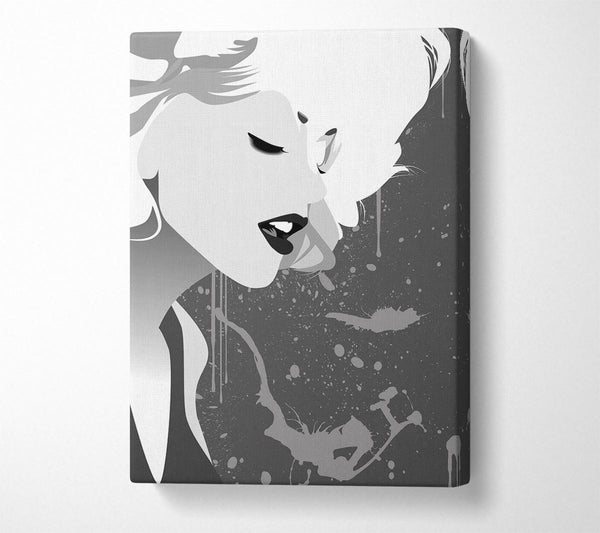  A Canvas Print of Angel Face Grey Canvas Wall Art