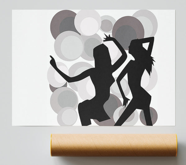 Disco Babes Chocolate Swirls Giclee Print