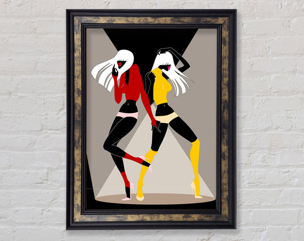 Disco Spotlight Framed Print