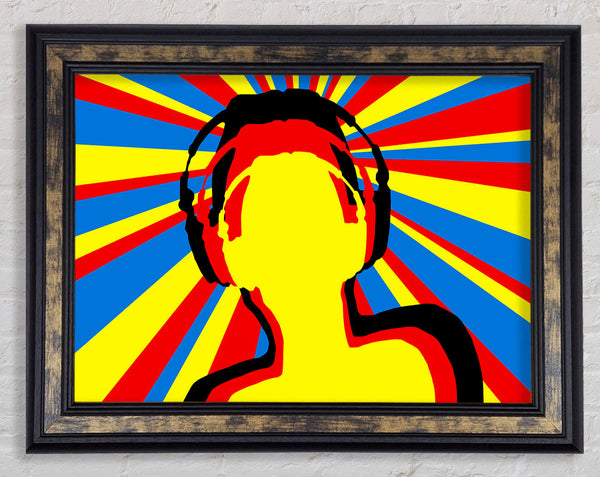 Dj Sun Rays Framed Print