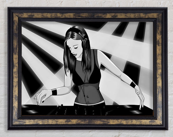 Dj Woman Framed Print