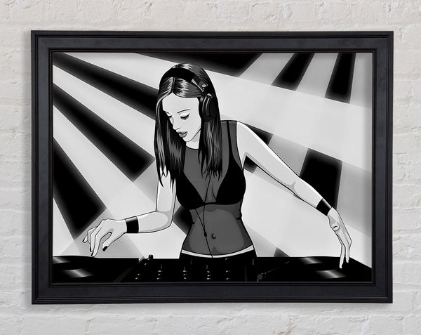 Dj Woman Framed Print