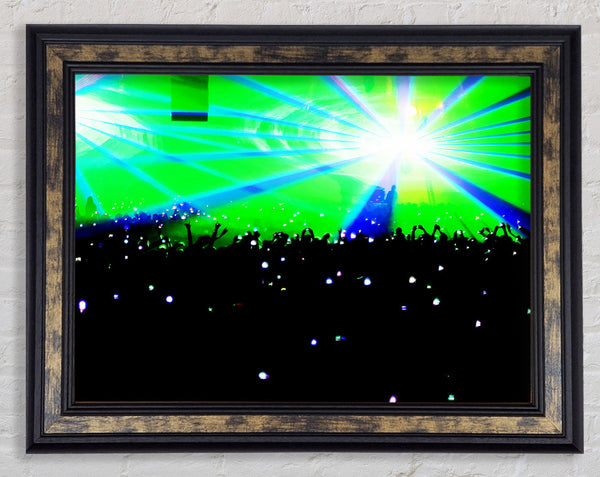 Green Rave Framed Print