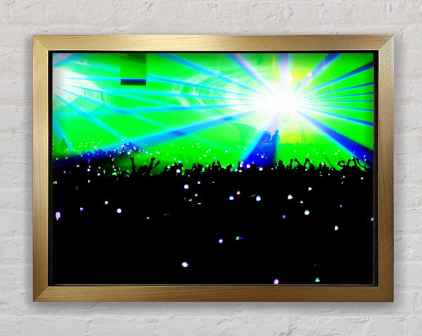Green Rave Framed Print