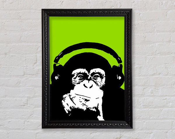 Monkey Dj Framed Print