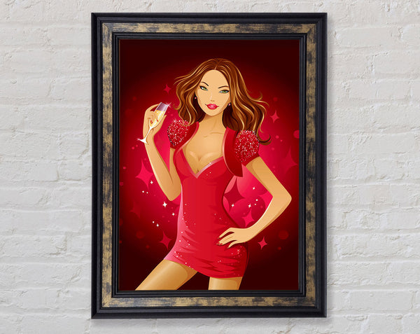 Pink Champaign Framed Print